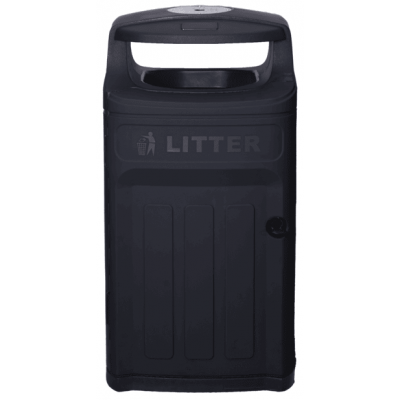 Hardwex Roto Abfallbehälter 80 l Schwarz