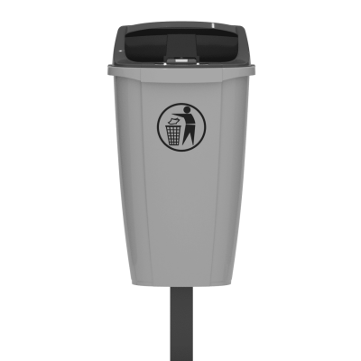 Hardwex Optima Abfallbehälter 50 l Schwarz-grau