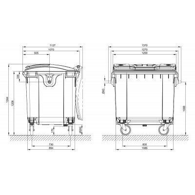 technische-zeichnung-muellcontainer-1100l-flachdeckel
