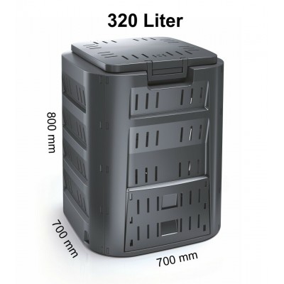 Komposter COMPOGREEN 320 l - Schwarz 02