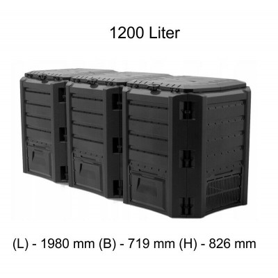 Komposter COMPOGREEN 1200 l - Schwarz - 02