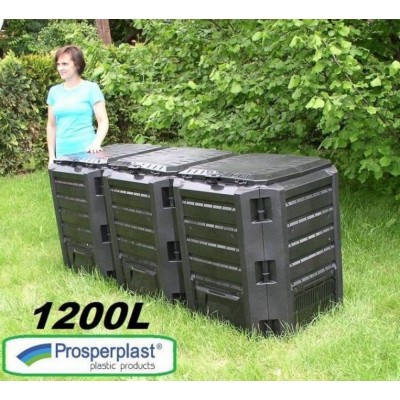 Komposter COMPOGREEN 1200 l - Schwarz - 06