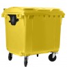 Bauer Müllcontainer 1100 l Gelb mit Flachdeckel