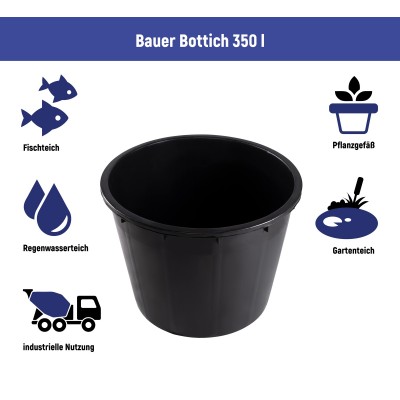 Bauer Bottich 350 l Weinrot - 03