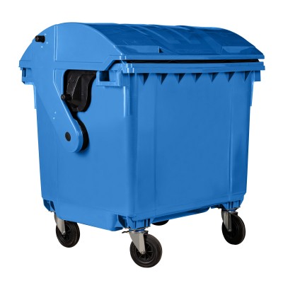 Bauer Müllcontainer 1100 l Blau mit Runddeckel