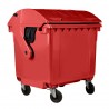 Bauer Müllcontainer 1100 l Rot mit Runddeckel