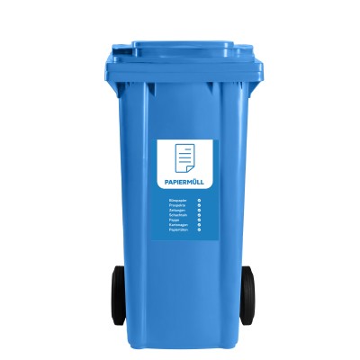 Bauer Mülltonnenaufkleber für Altpapier 1