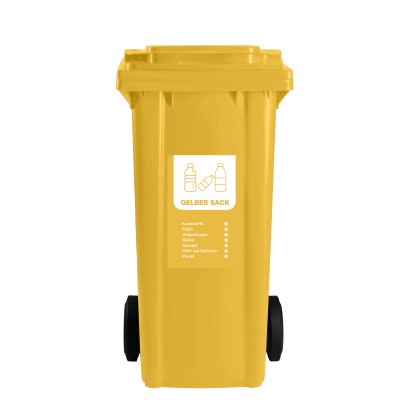 Bauer Mülltonnenaufkleber für Plastikmüll 1