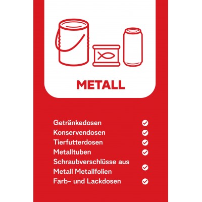 Bauer Mülltonnenaufkleber für Metall