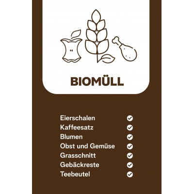 Bauer Mülltonnenaufkleber für Biomüll