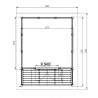 Gartenhaus Katrin Premium - 9,6 m2 + Terrasse 3,5 m2 1