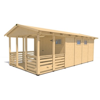 Gartenhaus Hannah D - 12,6 m2 + Terrasse 6,3 m2