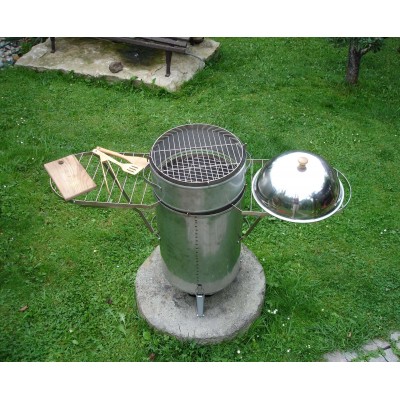 Bauer Holzkohlegrill mit Ablagerost und Erweiterung 1